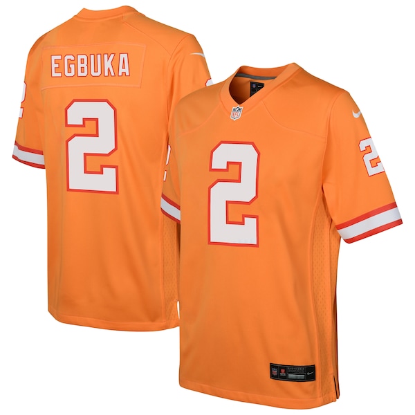 Emeka Egbuka Tampa BAY Buccaneers Nike Youth Team Game Jersey Orange 2025/26