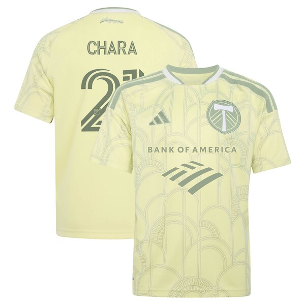 Diego Chara Portland Timbers Adidas Youth 2026 Civic Stadium KIT Replica Jersey Yellow 2026