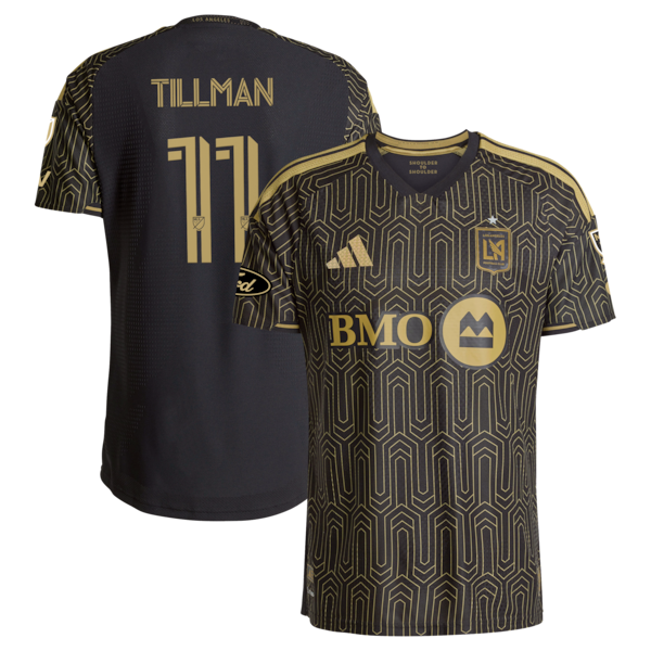 Timothy Tillman Lafc Adidas 2026 2026 Primary KIT ON Field Authentic Patch Jersey Black 2026