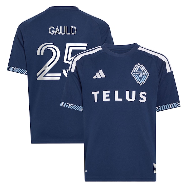 Ryan Gauld Vancouver Whitecaps FC Adidas Youth THE Coastal Jersey Replica Jersey Blue 2025/26