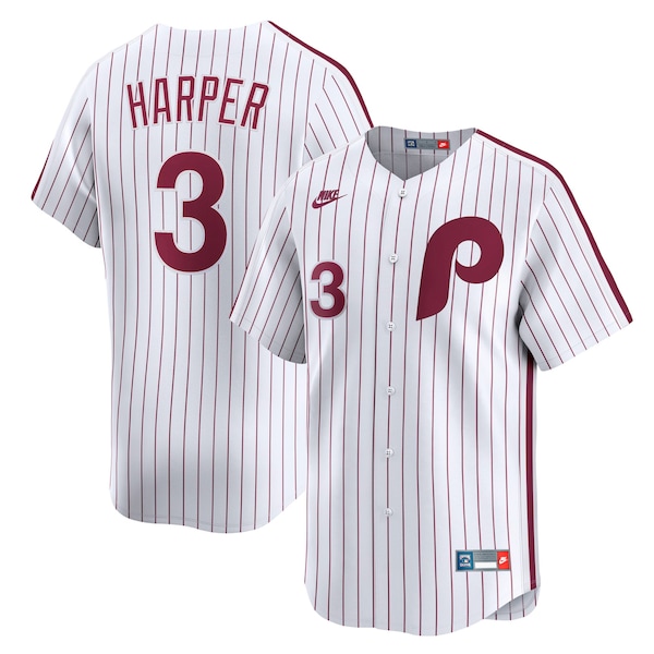 Bryce Harper Philadelphia Phillies Nike Cooperstown Collection Limited Jersey White 2026/27