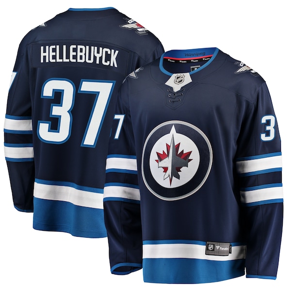 Connor Hellebuyck Winnipeg Jets Fanatics Breakaway Jersey Navy 2026/27