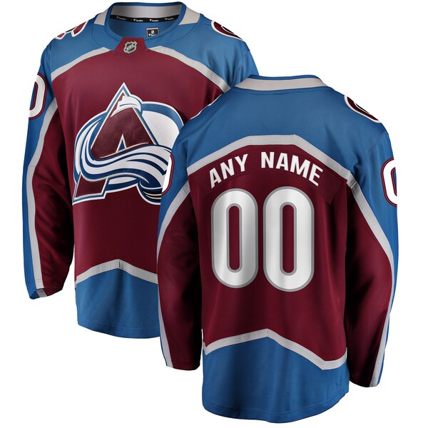 Colorado Avalanche Fanatics Breakaway Custom Jersey Burgundy 2025/26