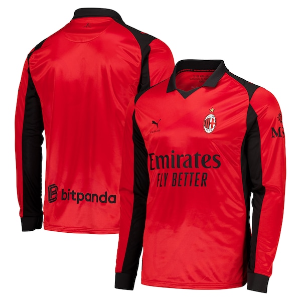 AC Milan X Slam JAM Trikot Langarm ROT 2025/26