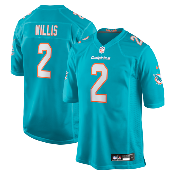 Malik Willis Miami Dolphins Nike Youth Game Jersey Teal 2025/26