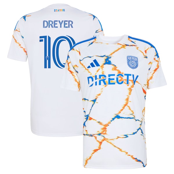 Anders Dreyer SAN Diego FC Adidas 2026 Unprecedented Unity KIT Replica Jersey White 2026