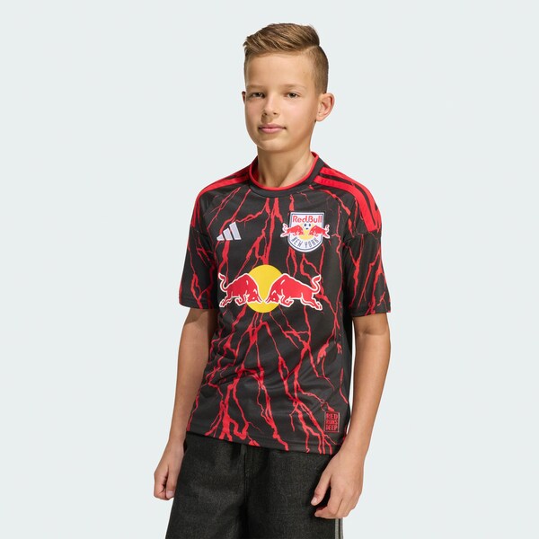 NEW York RED Bulls Adidas Youth 2026 THE Rooted KIT Replica Jersey Black 2026