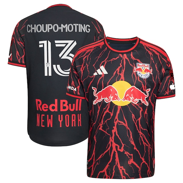 Eric Maxim Choupo Moting NEW York RED Bulls Adidas 2026 THE Rooted KIT ON Field Authentic Patch Jersey Black 2026