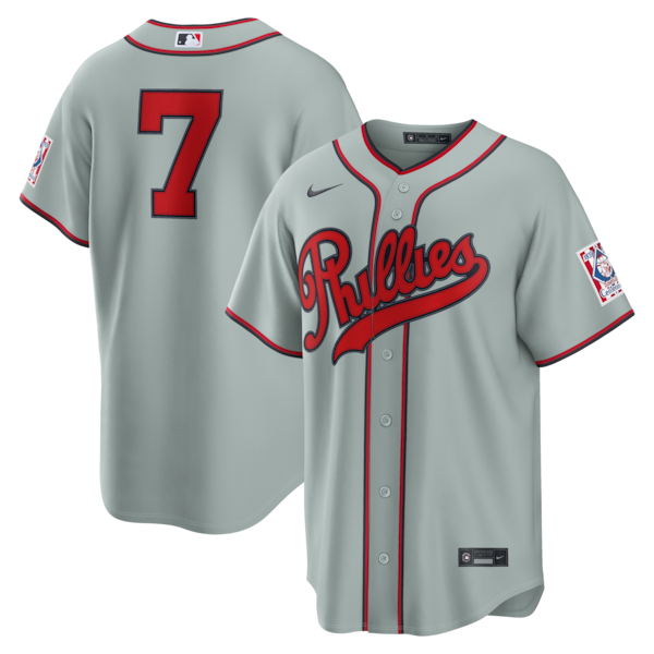 Trea Turner Philadelphia Phillies Nike 2026 Field of Dreams Stadium Jersey Gray 2026