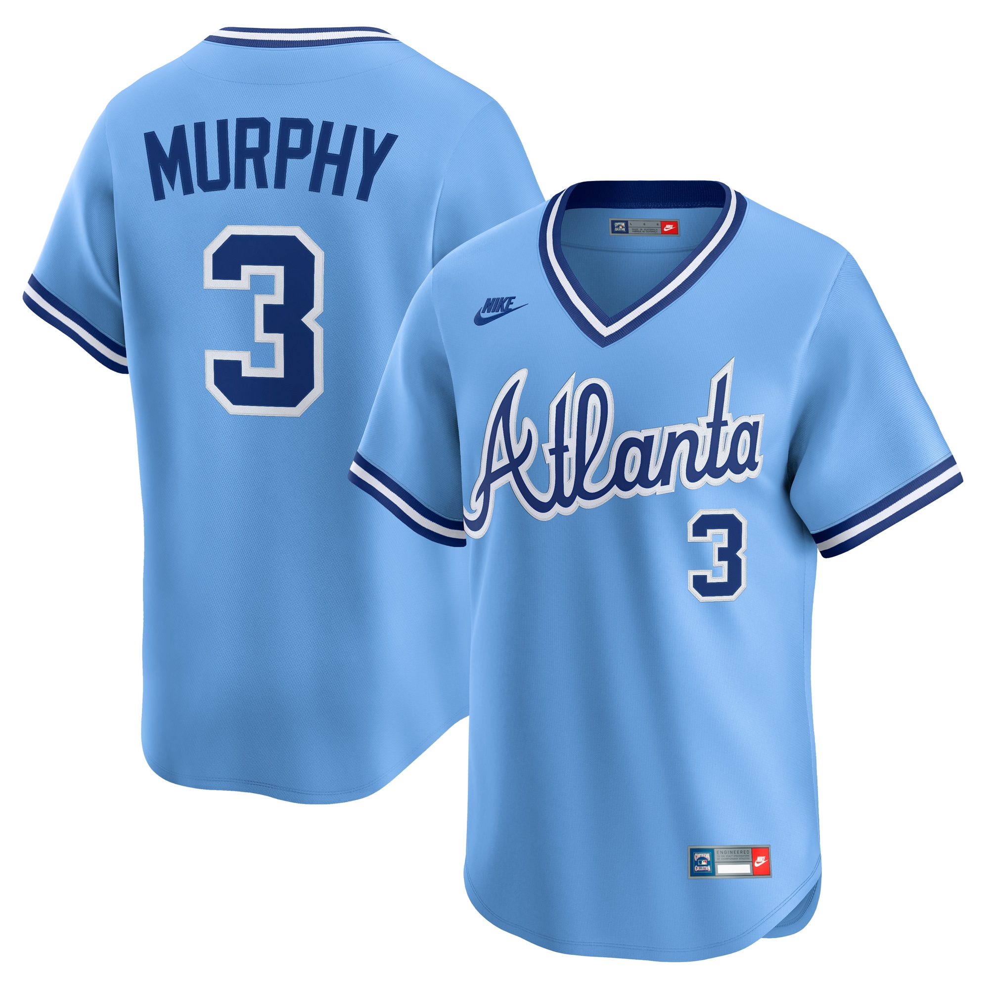 Dale Murphy Atlanta Braves Nike Throwback Cooperstown Collection Limited Jersey Light Blue 2025/26