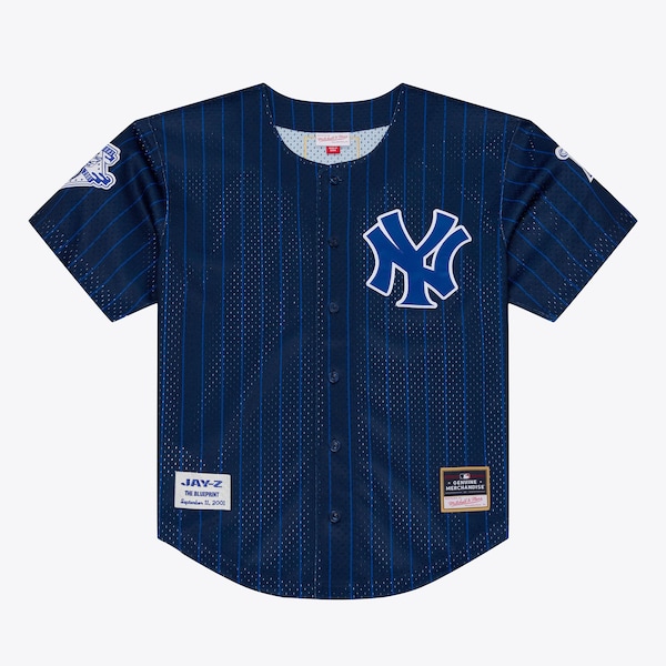 NEW York Yankees JAY Z the Blueprint X Mitchell and Ness Mesh Baseball Jersey Navy 2026/27