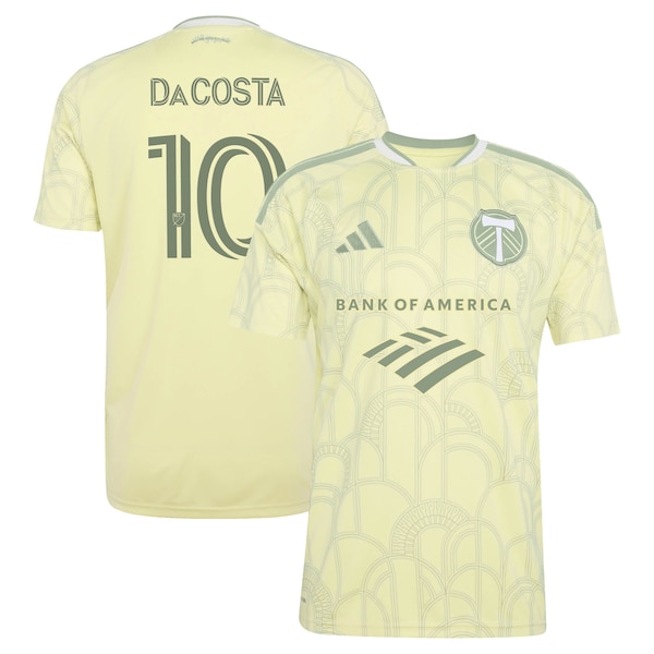 David DA Costa Portland Timbers Adidas Womens 2026 Civic Stadium KIT Replica Jersey Yellow 2026