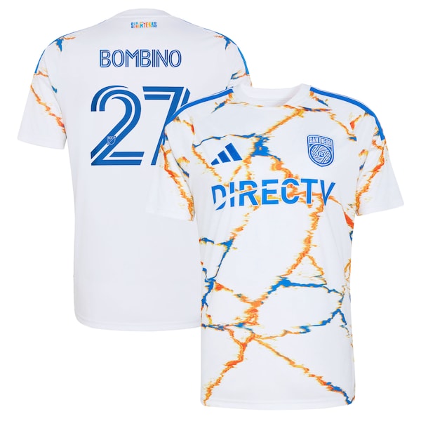 Luca Bombino SAN Diego FC Adidas 2026 Unprecedented Unity KIT Replica Jersey White 2026