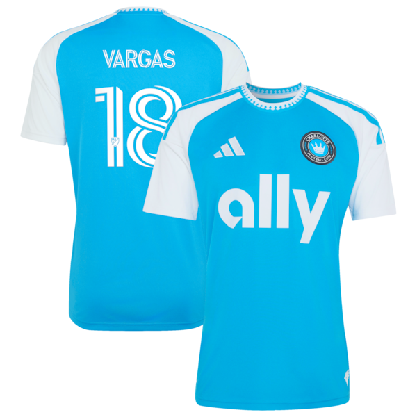 Kerwin Vargas Charlotte FC Adidas 2026 Carolina Kit: Crowns UP Replica Jersey Blue 2026