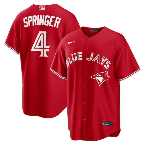 George Springer Toronto Blue Jays Nike Canada DAY Replica Jersey RED 2026/27