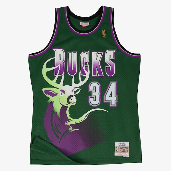 Milwaukee Bucks RAY Allen Hartholz Klassiker Swingman Jersey Jugendliche 2025/26