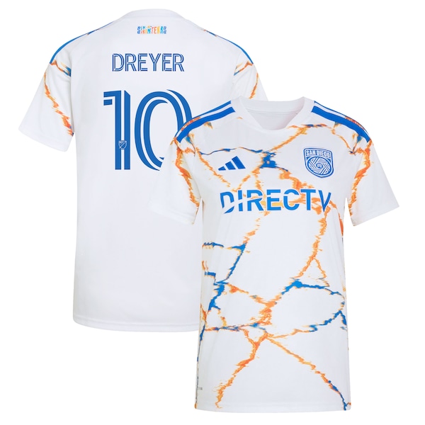 Anders Dreyer SAN Diego FC Adidas Womens 2026 Celebration OF Unprecedented Unity KIT Replica Jersey White 2026