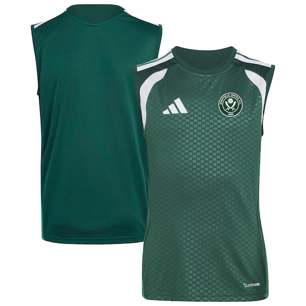 Sheffield United Adidas Trainings Trikot ärmellos Dunkelgrün 2025/26