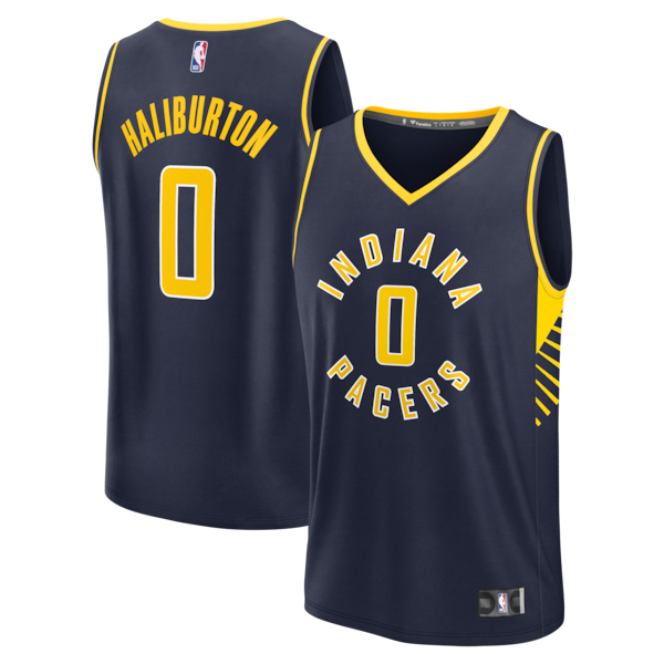 Tyrese Haliburton Indiana Pacers Fanatics Youth Fast Break Replica Player Jersey Navy 2025/26