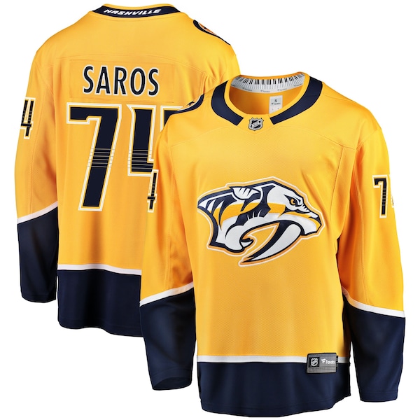 Juuse Saros Nashville Predators Fanatics Breakaway Player Jersey Gold 2026/27