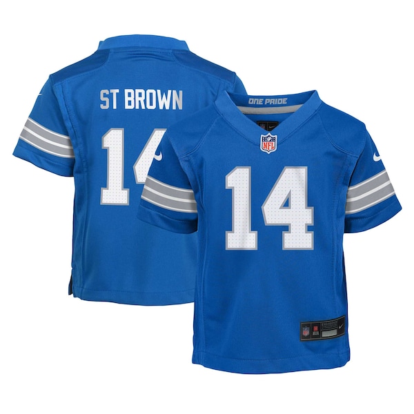 Amon RA ST Brown Detroit Lions Nike Preschool Player Game Jersey Blue 2025/26