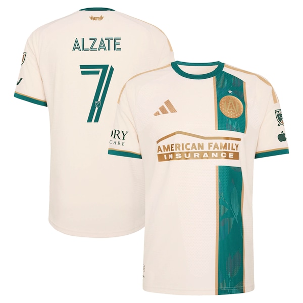 Steven Alzate Atlanta United FC Adidas 2026 Spirit OF 96 ON Field Authentic Patch Jersey TAN 2026