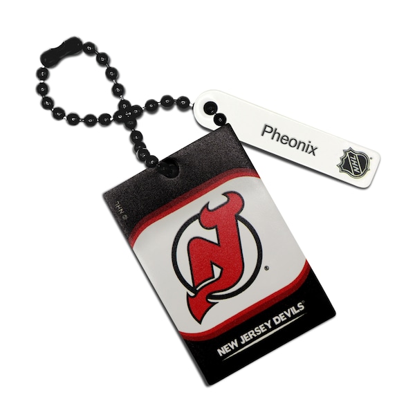 NEW Jersey Devils Personalized Leather Rectangle BAG TAG White 2026/27