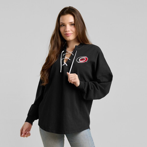 Camiseta DE Manga Larga CON Cordones Fanatics Negra DE LOS Carolina Hurricanes Campeones DE LA Copa Stanley 2026