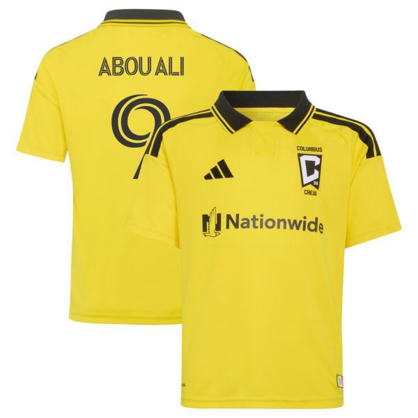 Wessam Abou ALI Columbus Crew Adidas Youth 2026 THE Crafted FOR Excellence KIT Replica Jersey Yellow 2026
