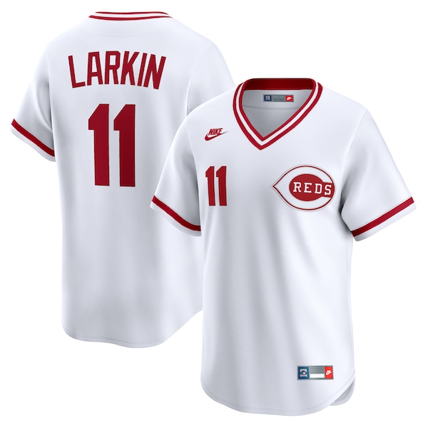 Barry Larkin Cincinnati Reds Nike Throwback Cooperstown Collection Limited Jersey White 2026/27