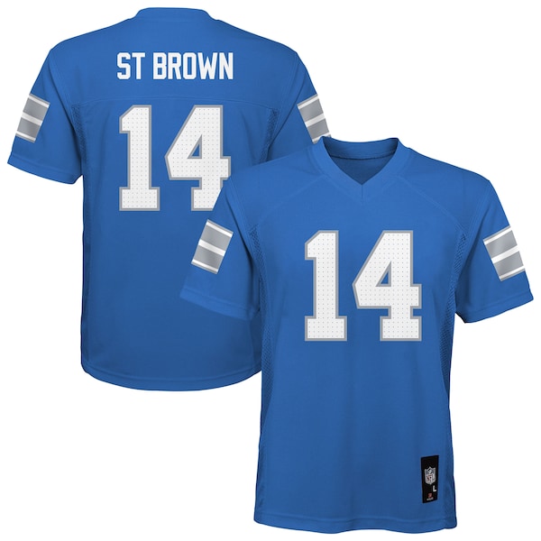 Amon RA ST Brown Detroit Lions Outerstuff Preschool Replica Player Jersey Blue 2025/26