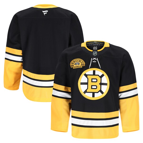 Boston Bruins Fanatics 100th Anniversary Authentic PRO Jersey Black 2025/26