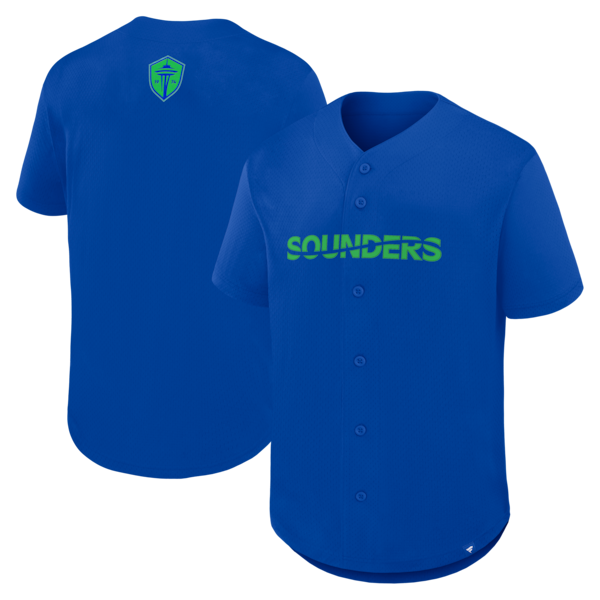 Seattle Sounders FC Fanatics Maximum Intensity Button UP Jersey Blue 2025/26