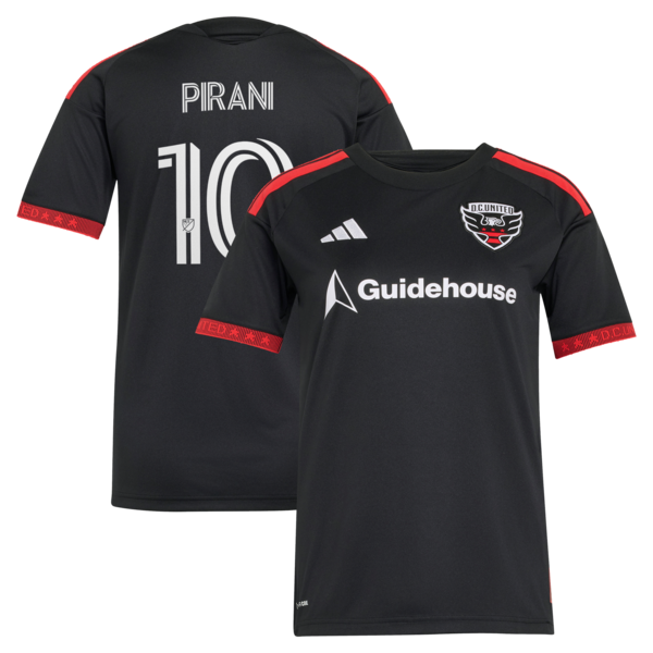 Adidas Gabriel Pirani Black DC United 2026 Black and RED KIT Replica Jersey 2026