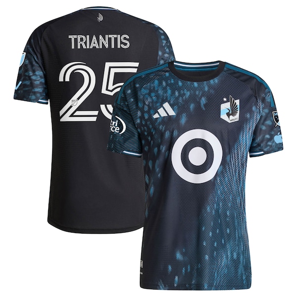 Nectarios Triantis Minnesota United FC Adidas 2026 the Decade KIT ON Field Authentic Patch Jersey Black 2026