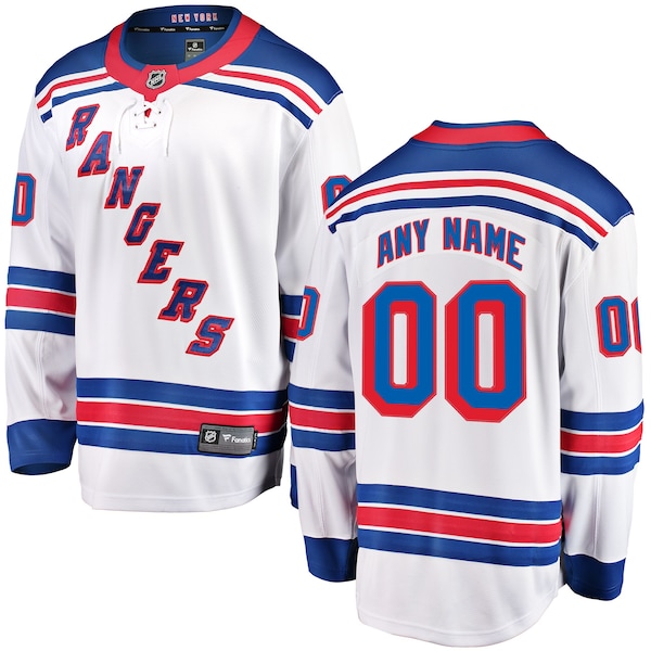 NEW York Rangers Fanatics Breakaway Custom Jersey White 2025/26