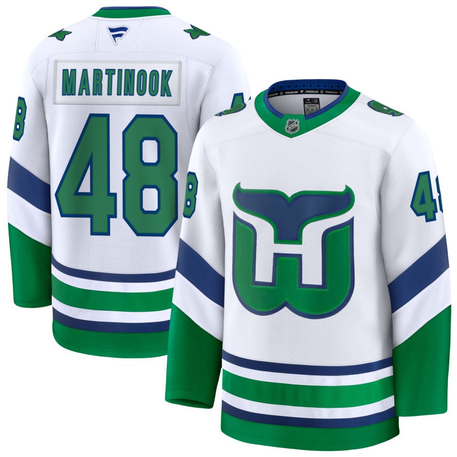 Carolina Hurricanes Fanatics Throwback Premium Custom Jersey White 2026/27