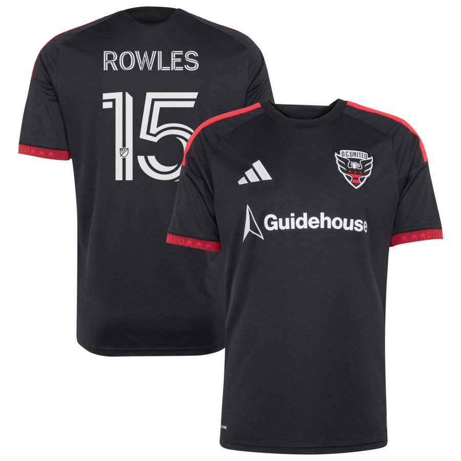 DC United Adidas 2026 Black AND RED KIT Replica Custom Jersey Black 2026