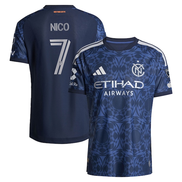 Nicolás Fernández Mercau NEW York City FC Adidas 2026 the ALL Nations KIT ON Field Authentic Patch Jersey Blue 2026