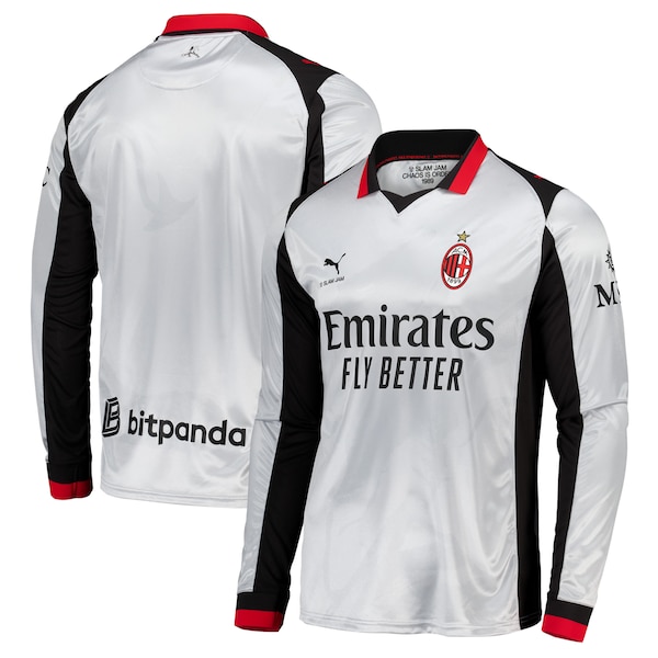 AC Milan X Slam JAM Trikot Langarm Silber 2025/26