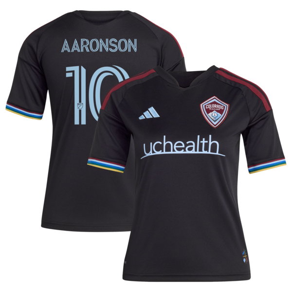 Adidas Paxten Aaronson Black Colorado Rapids 2026 Colorful Colorado Replica Jersey 2026