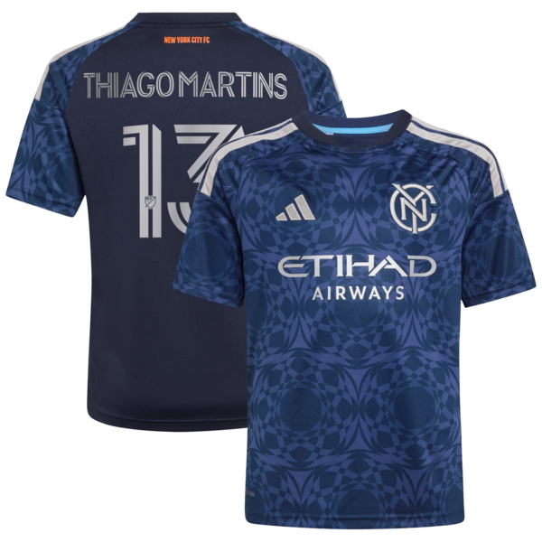 Thiago Martins NEW York City FC Adidas Youth 2026 THE ALL Nations KIT Replica Jersey Blue 2026