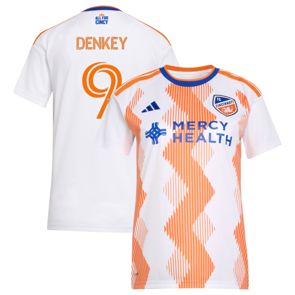 Kévin Denkey FC Cincinnati Adidas Womens 2026 THE Seven Hills KIT Replica Jersey White 2026