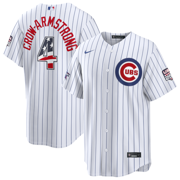 2026 ALL Star Edition Stars AND Stripes Chicago Cubs Pete Crow Armstrong Nike White Stadium Jersey 2026