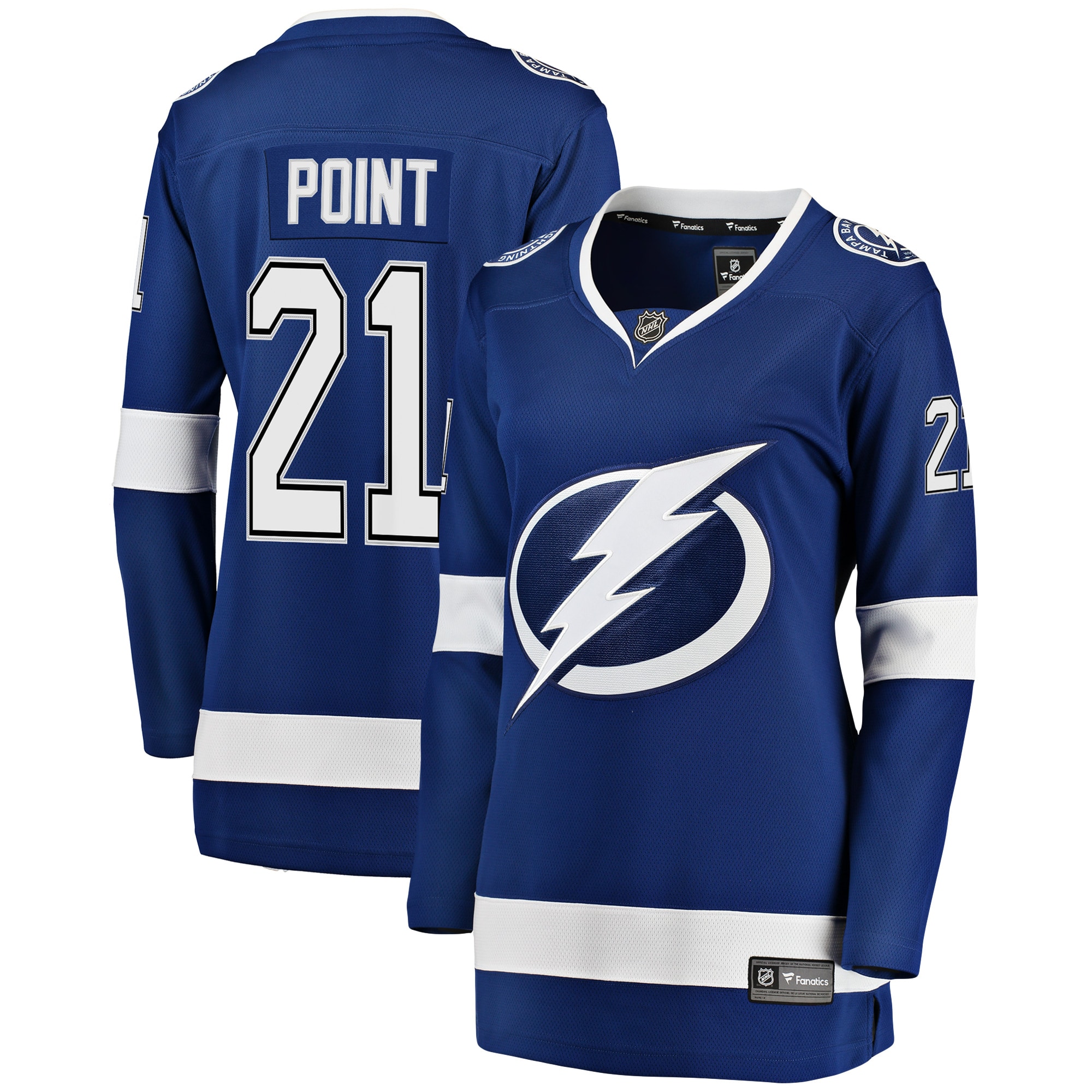 Brayden Point Tampa BAY Lightning Fanatics Womens Breakaway Player Jersey Blue 2025/26