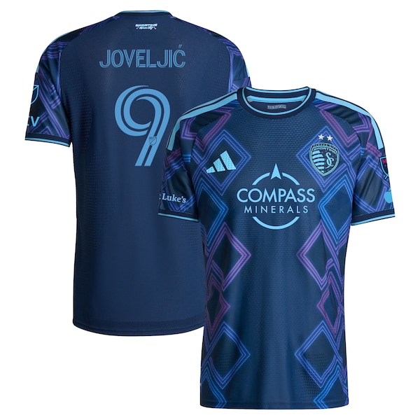 Dejan Joveljic Sporting Kansas City Adidas 2026 THE 18th AND Vine KIT ON Field Authentic Patch Jersey Blue 2026