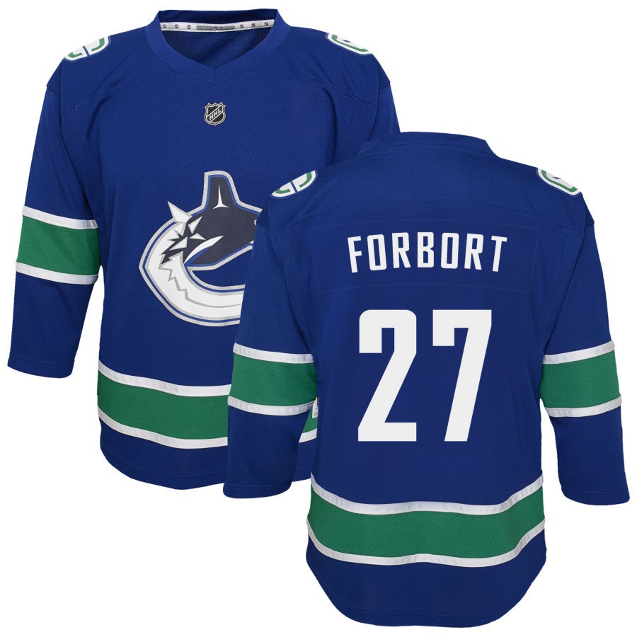 Vancouver Canucks Youth Replica Custom Jersey Blue 2025/26