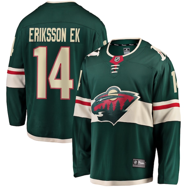 Joel Eriksson EK Minnesota Wild Fanatics Breakaway Jersey Green 2026/27