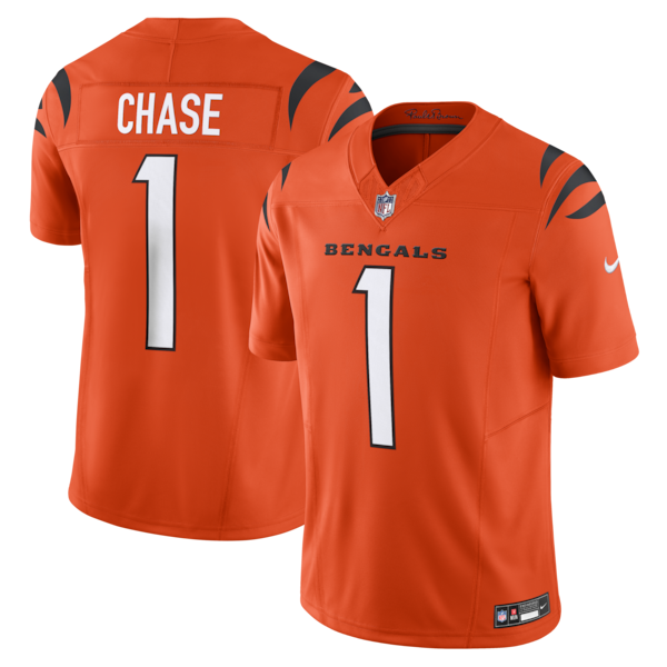 Jamarr Chase Cincinnati Bengals Nike Vapor Fuse Limited Jersey Orange 2025/26