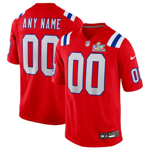 NEW England Patriots Nike Super Bowl LX Patch Custom Game Jersey RED 2025/26